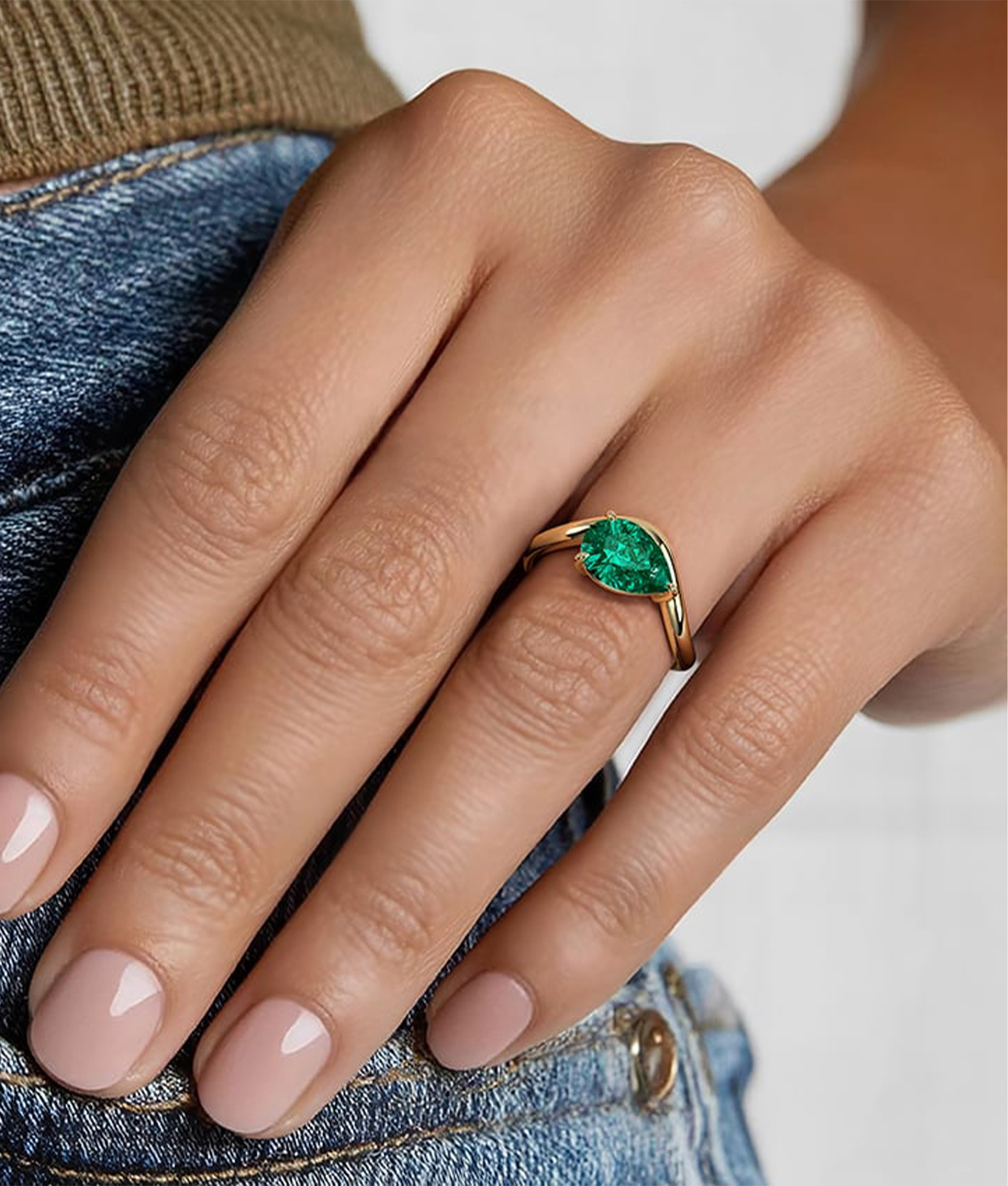 valentine's day jewelry trends: brilliant earth emerald cocktail ring