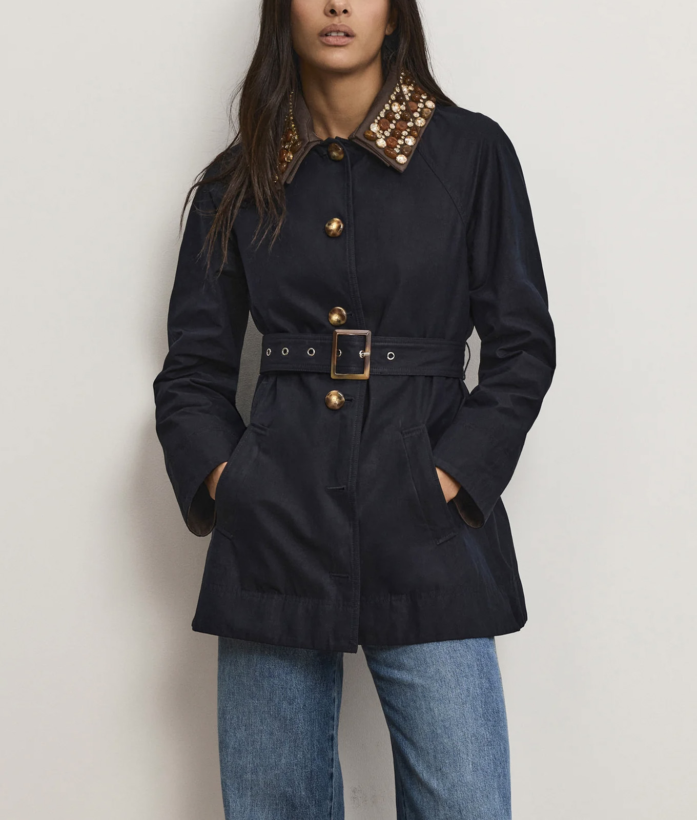 veronica beard belted jacket