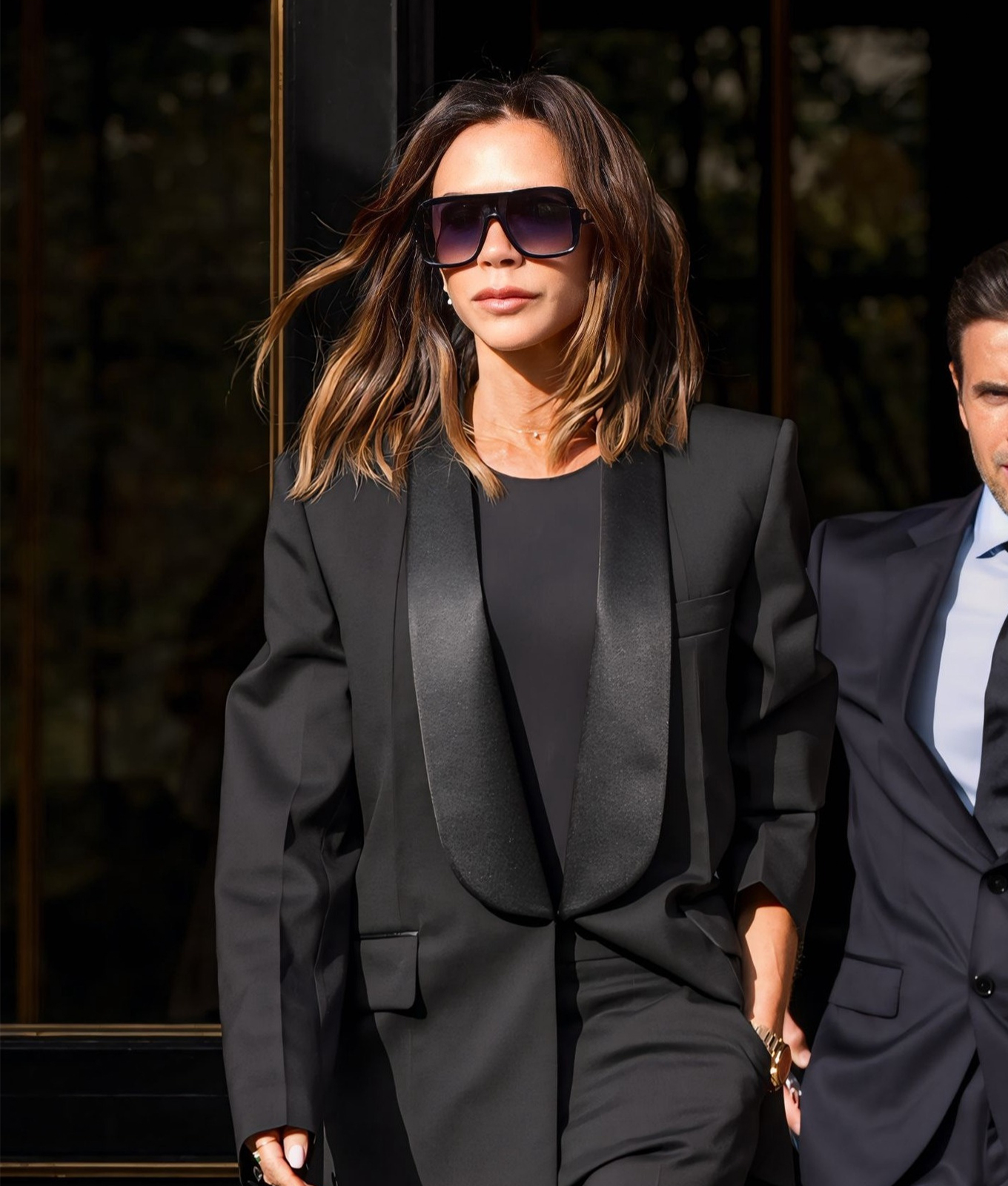 victoria beckham black tuxedo jacket