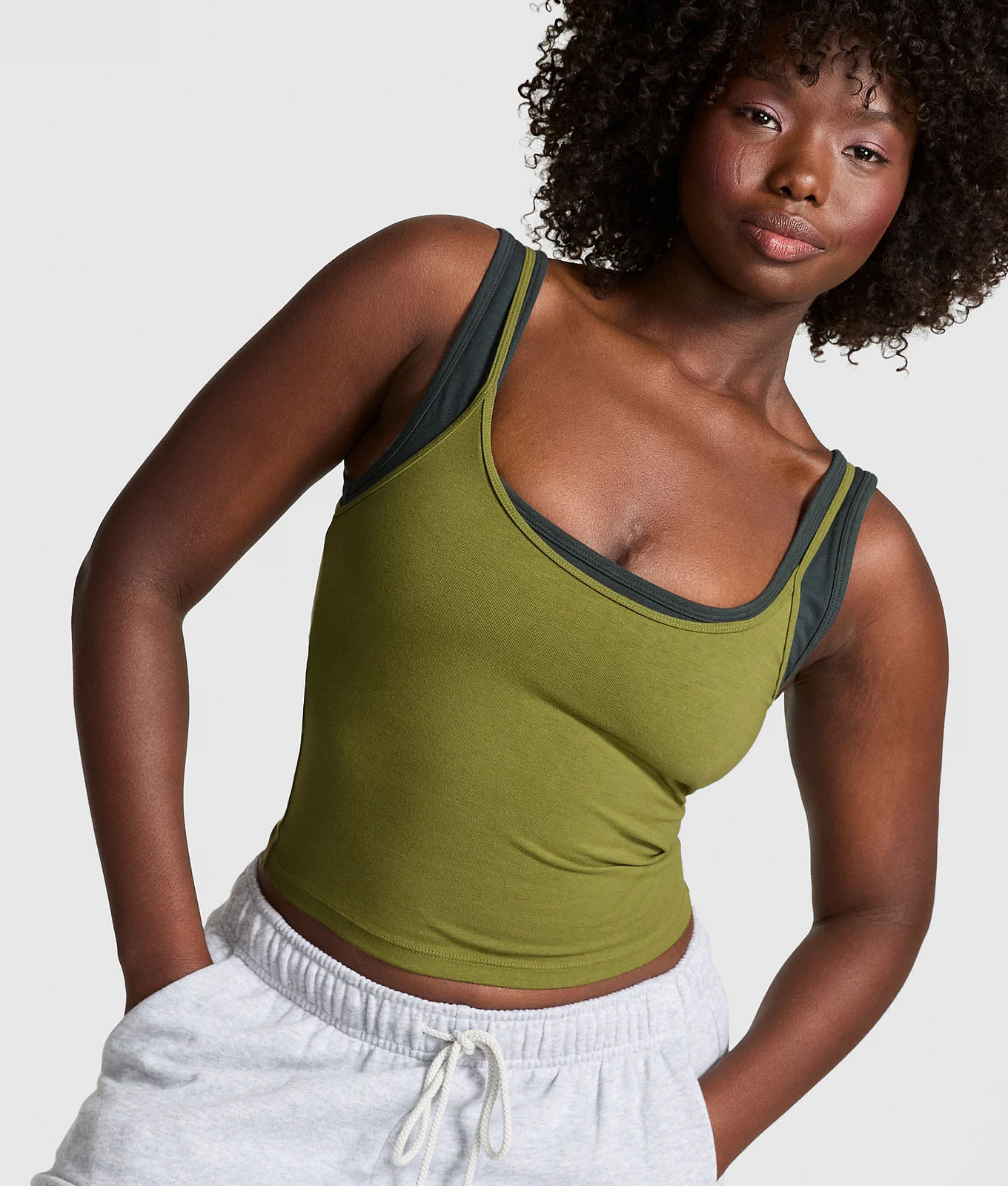 2000s athleisure layered tank
