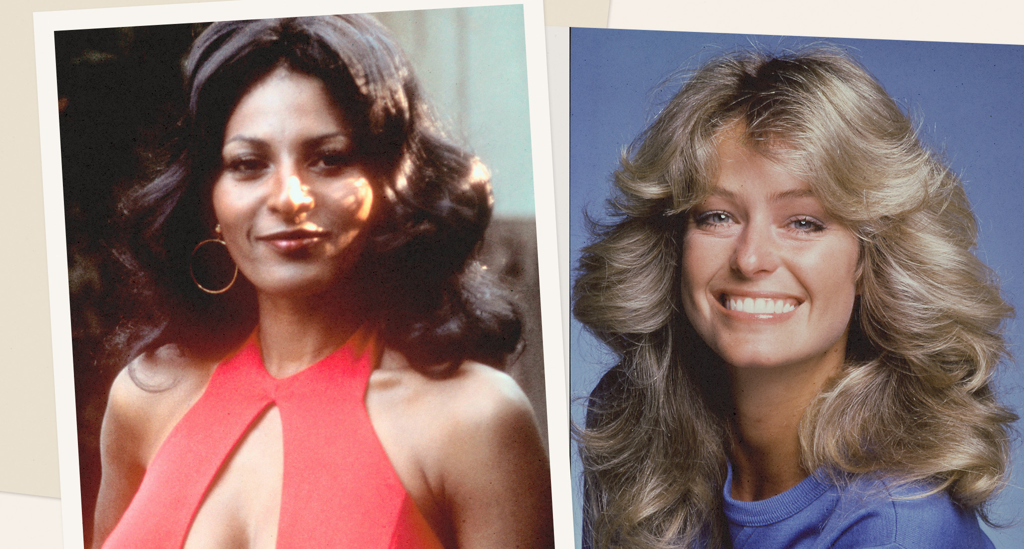 70s hair is trending: Pam Grier, Farrah Fawcett