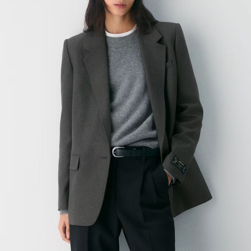 aritzia gray blazer