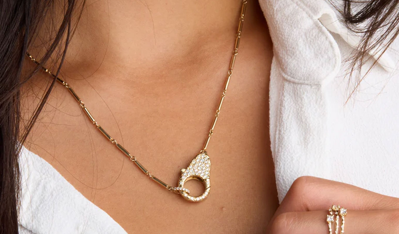 audry rose lock necklace