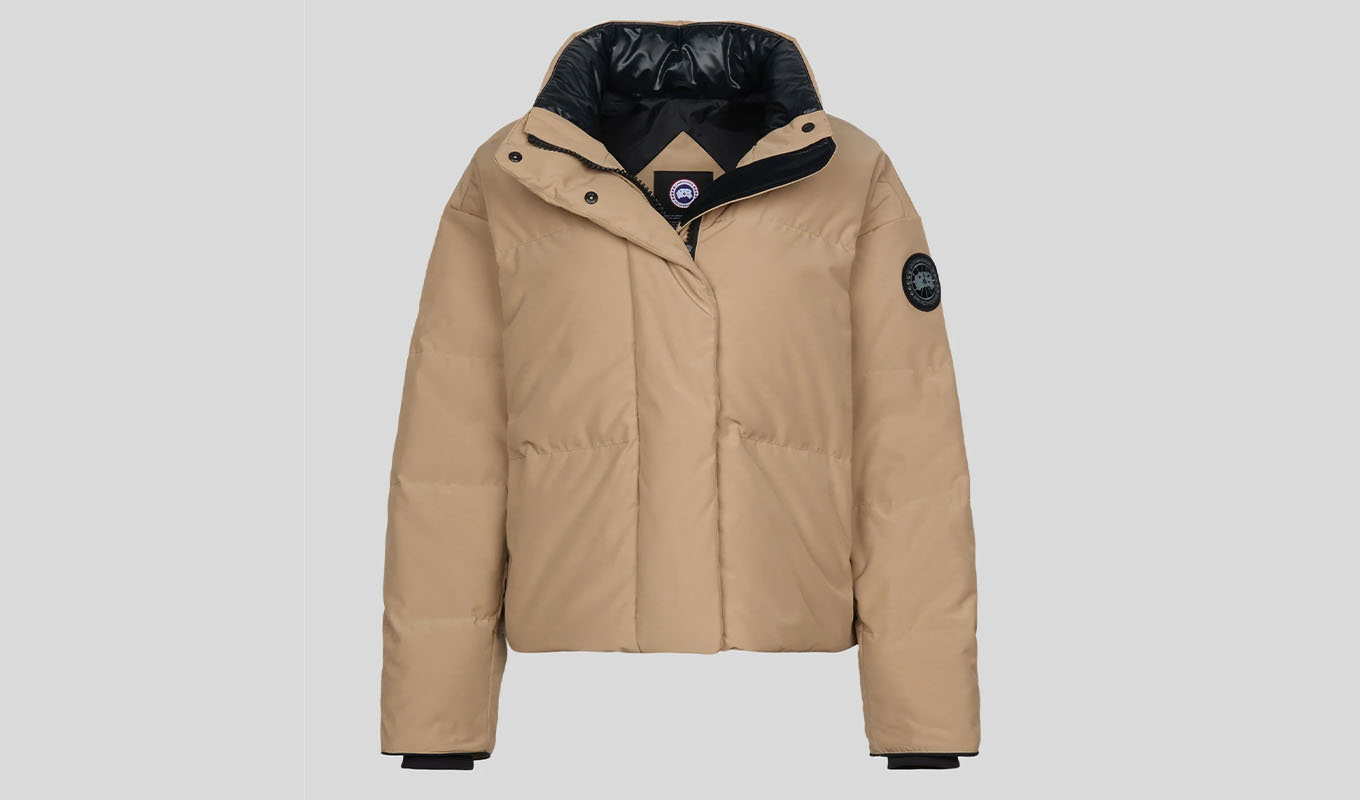 The Canada Goose Grandview Cropped Jacket Black Label.