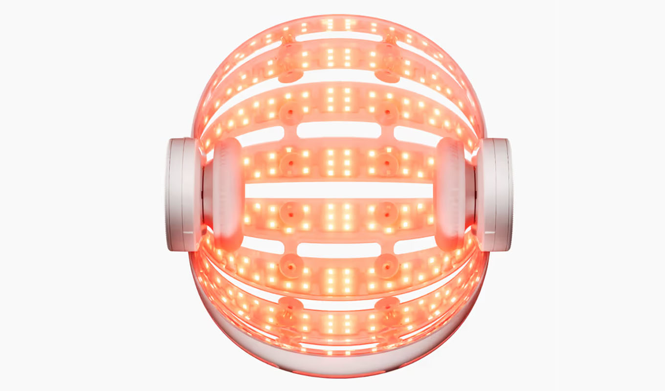 The inside of the CurrentBody Skin LED Hair Growth Helmet.