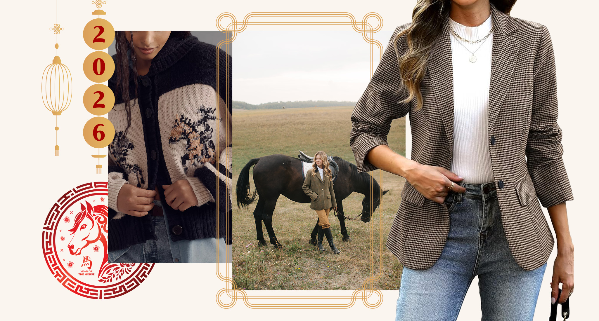 Year of the Horse Equestrian Fashion: Hero Collage