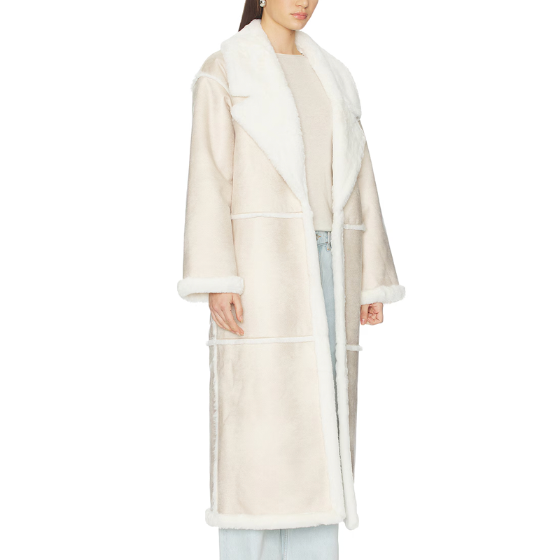 ivory shearling coat