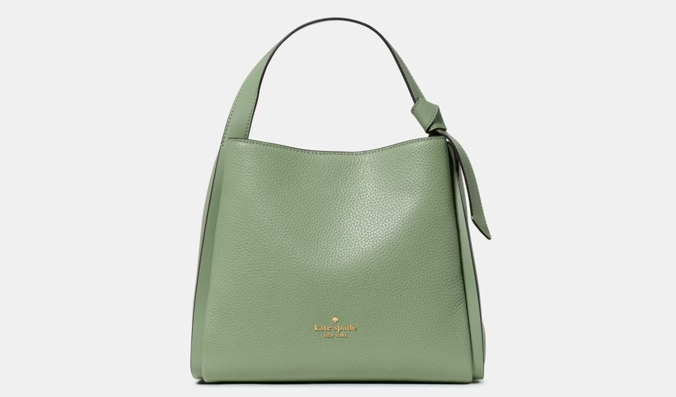kate spade green leather knott bag