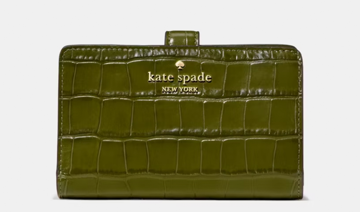 kate spade sale green croc wallet 1200x706