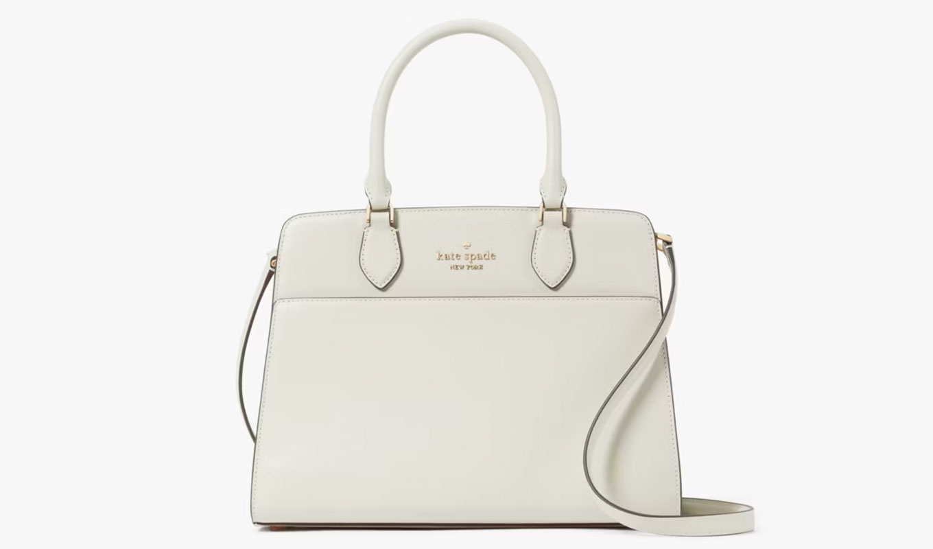 kate spade white leather satchel