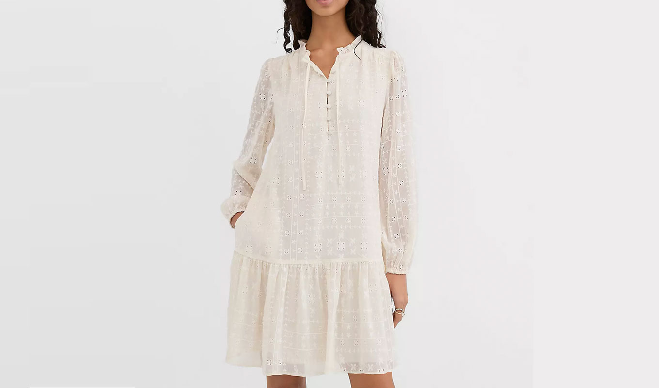loft white eyelet dress