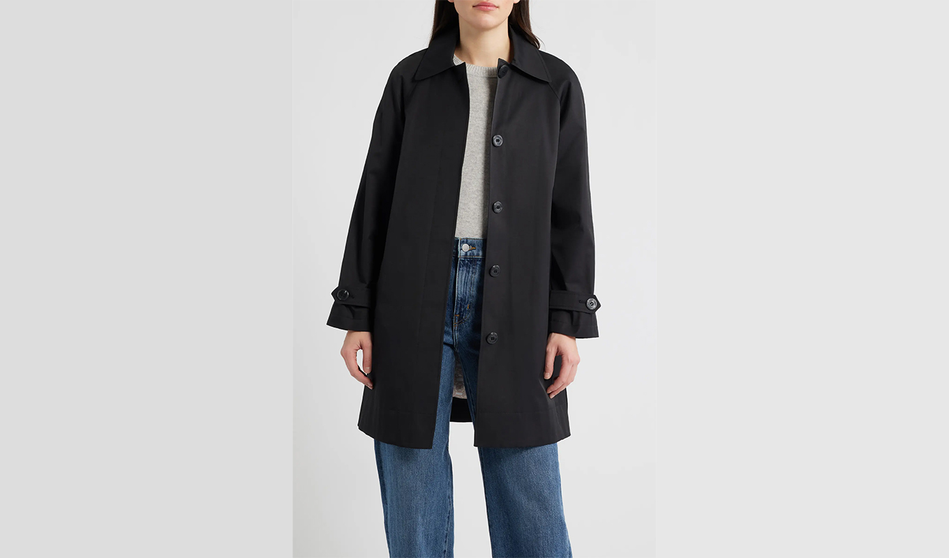sezane clyde trench alternatives: sam edelman mac coat