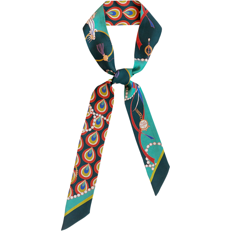 silk peacock neckscarf