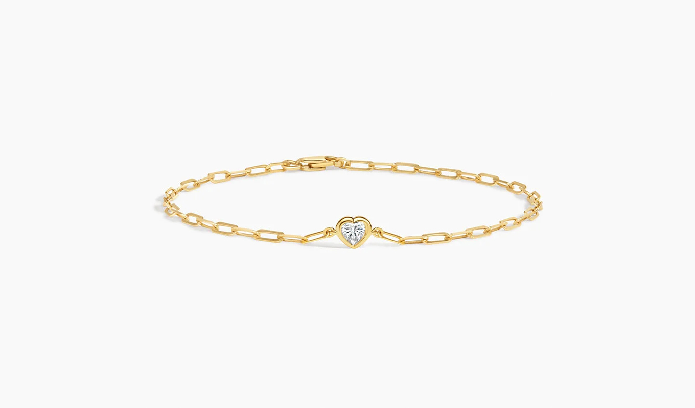 valentines day gifts for her brilliant earth heart diamond paperclip bracelet