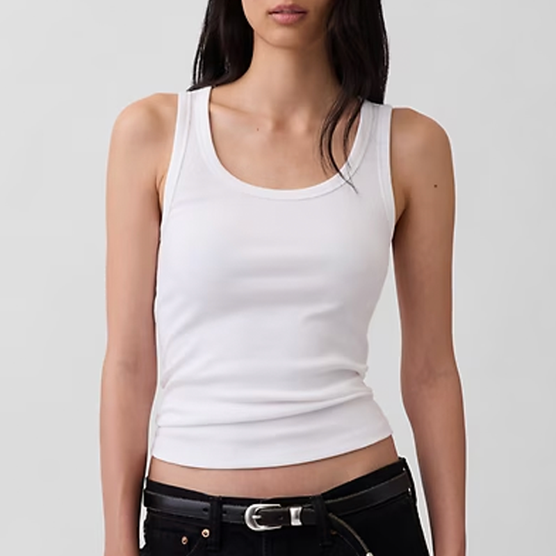 white gap tank top