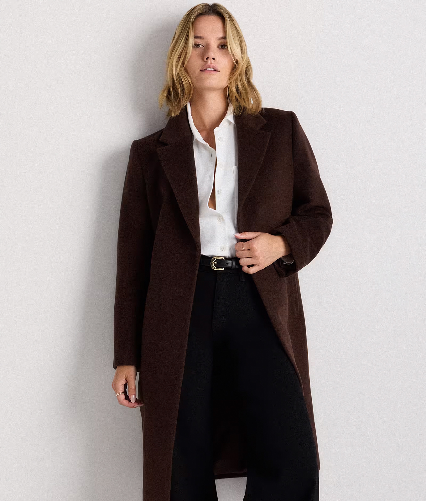 wool coats for extreme cold: quince wool cashmere coat