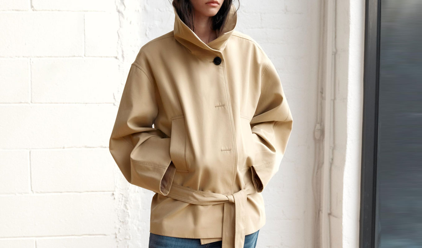 zara short trench coat