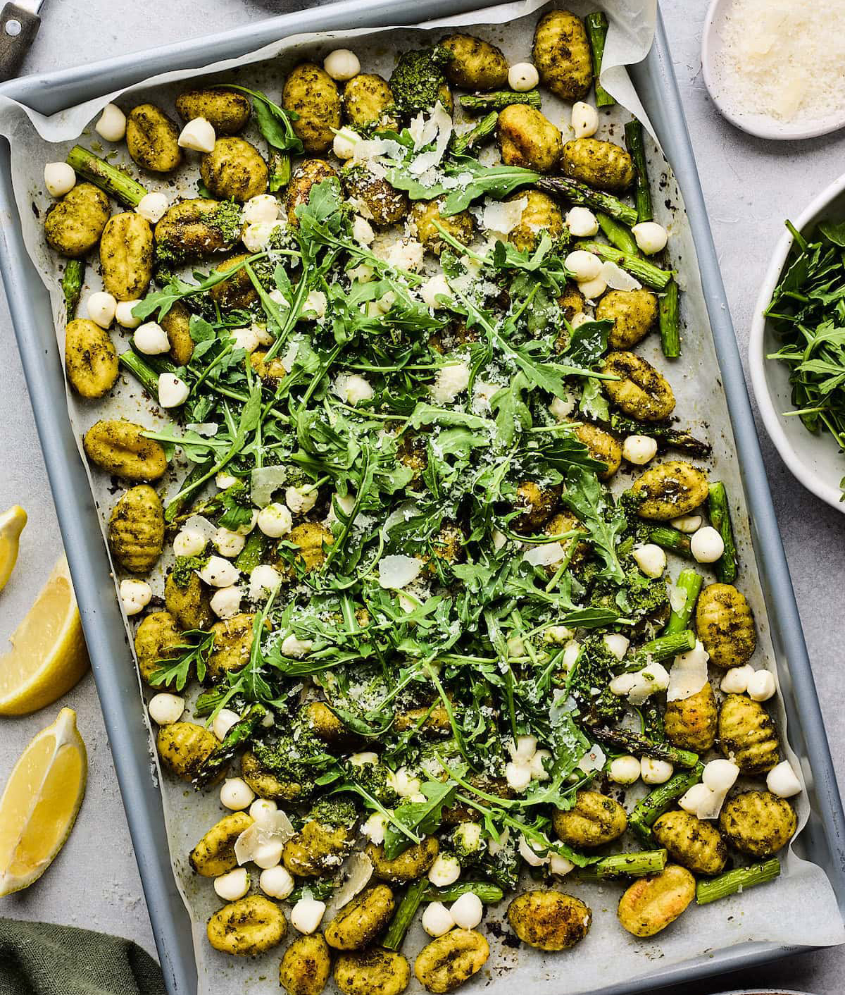 argula sheet pan gnocchi