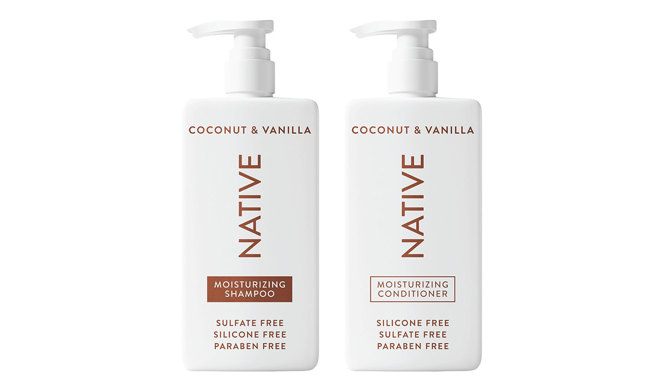 The Native Coconut and Vanilla Shampoo and Conditioner.