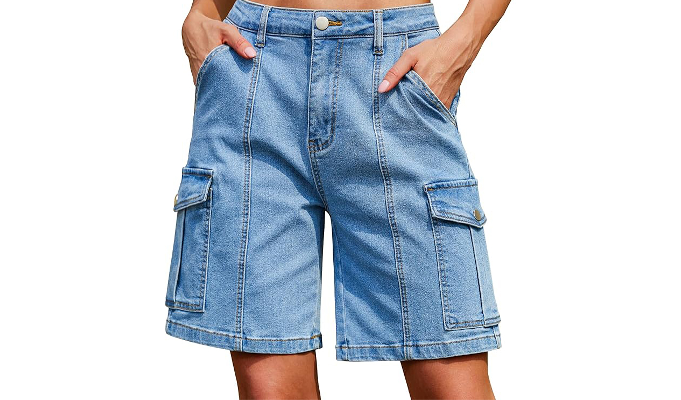 The IWD Bermuda Cargo Denim Shorts.
