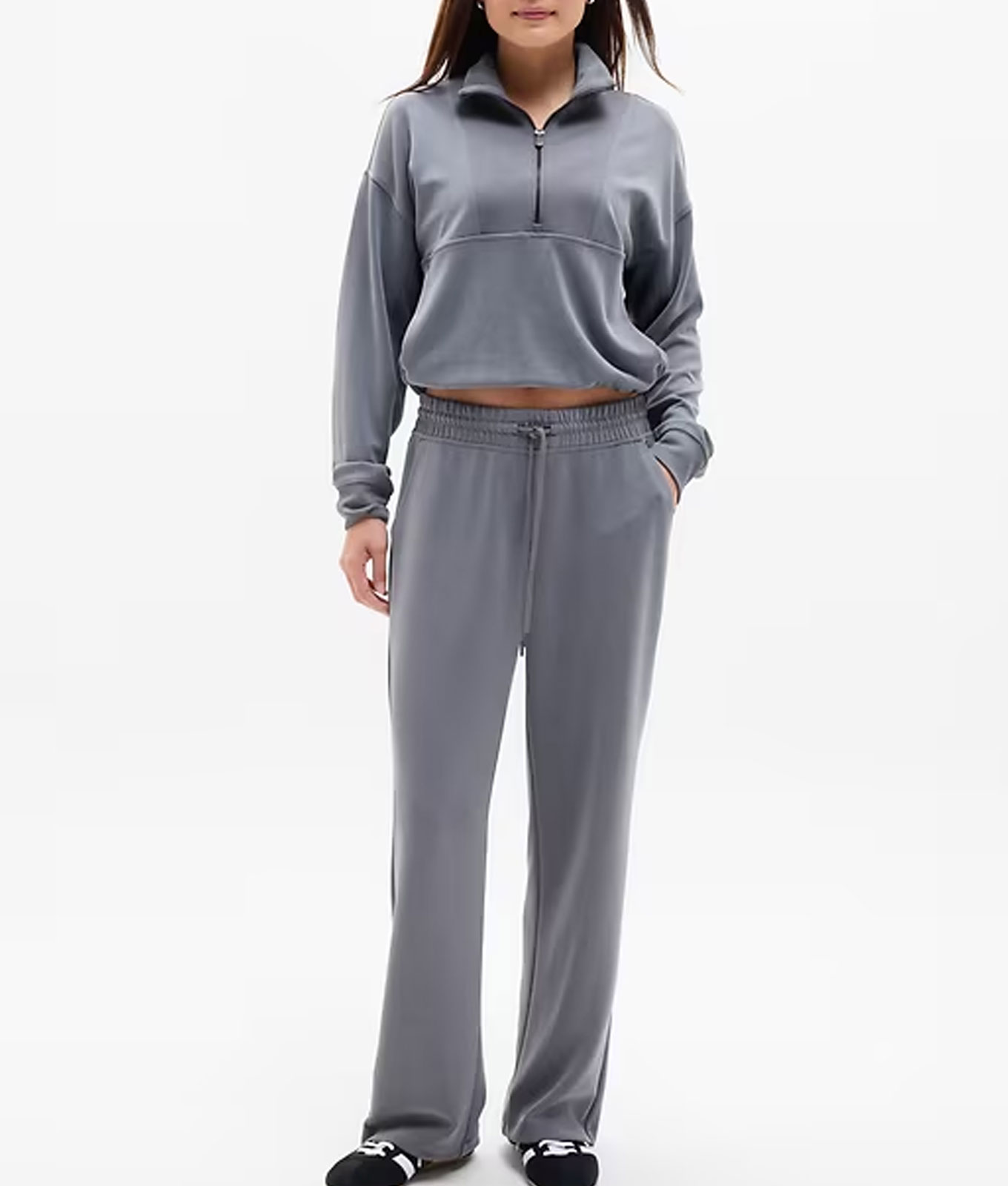 athleta gray sweat set
