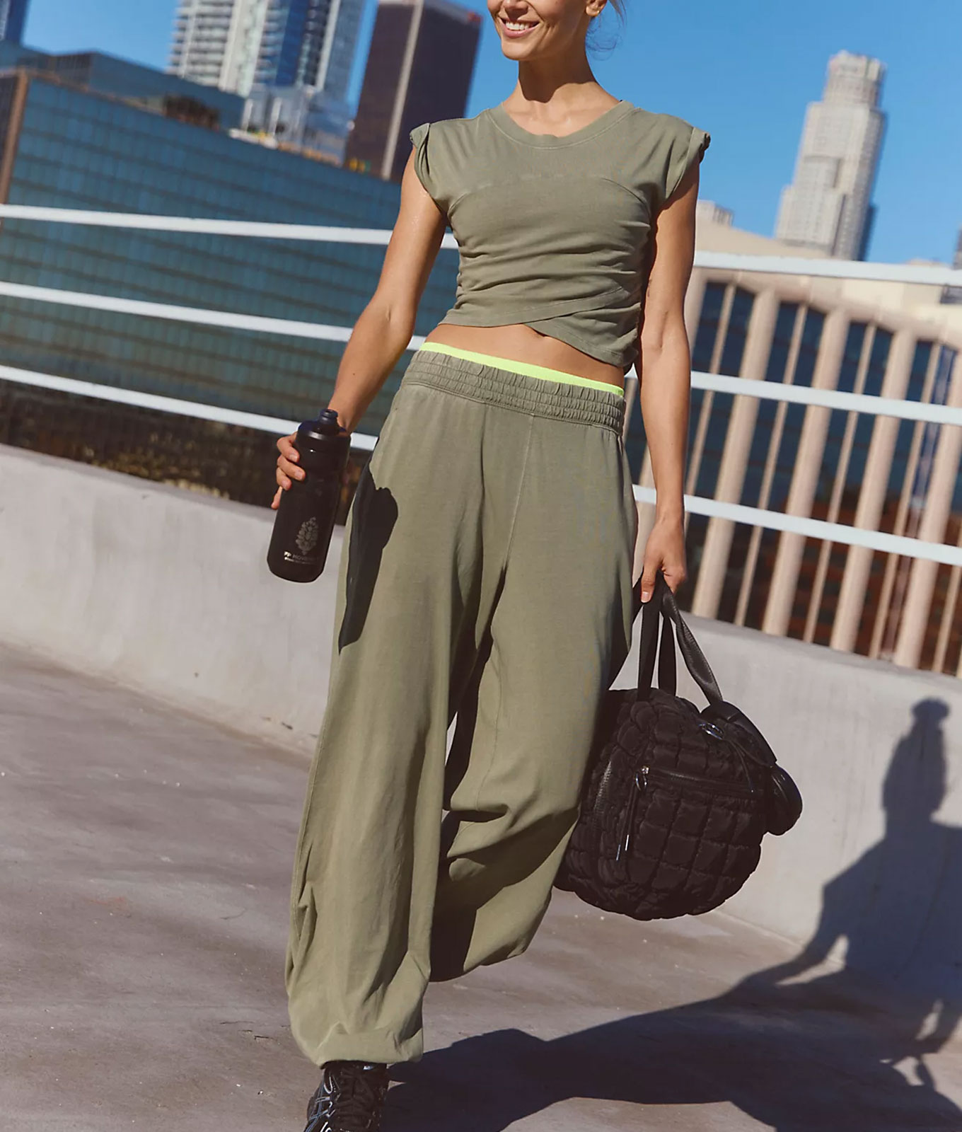 Petite Lounge Sets: Green Free People Crossover Set