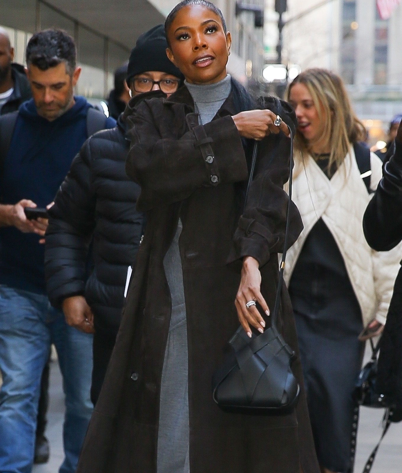 Gabrielle Union carrying Ulla Johnson Charlotte bag