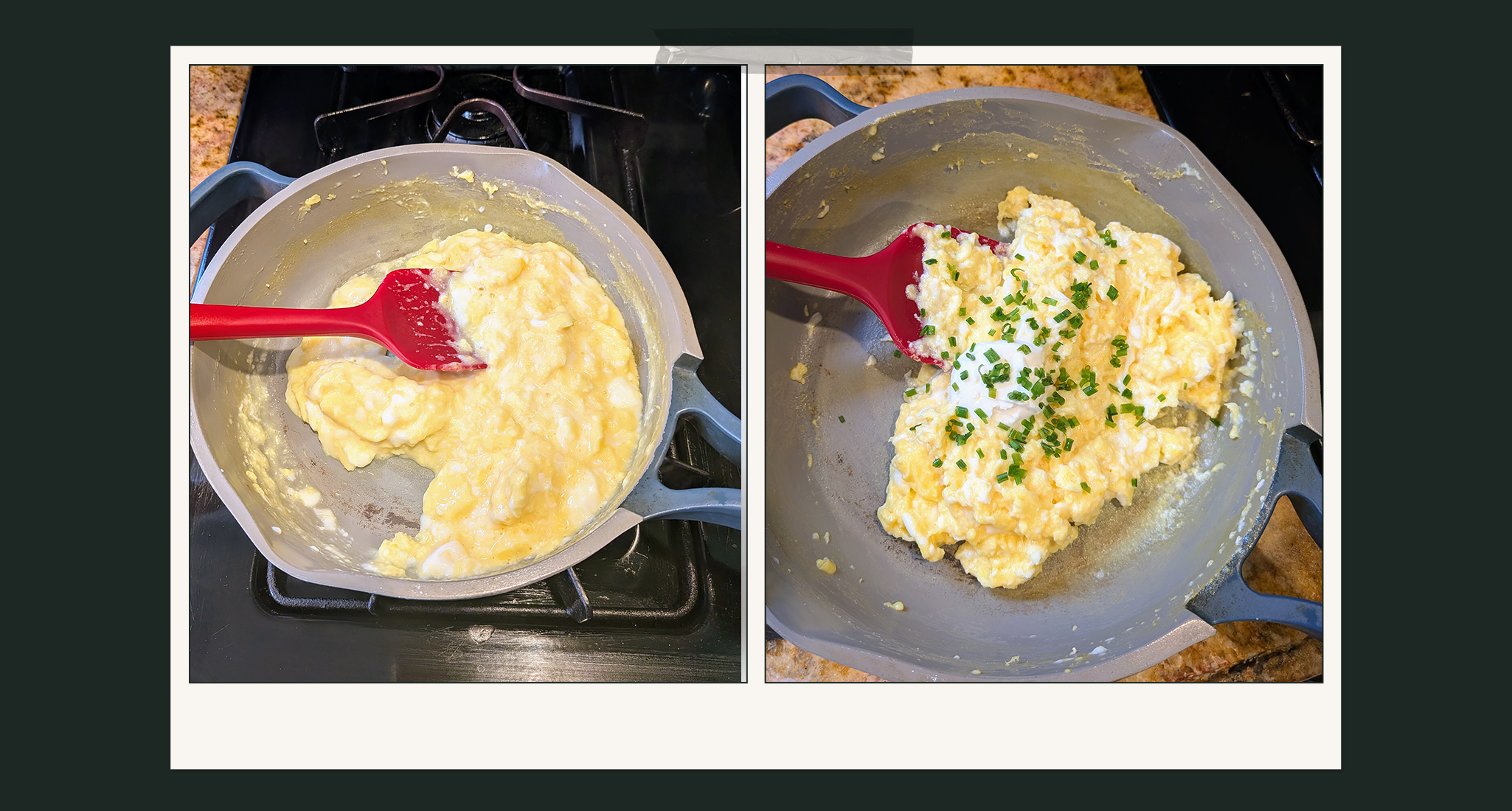 cooking eggs on and off heat