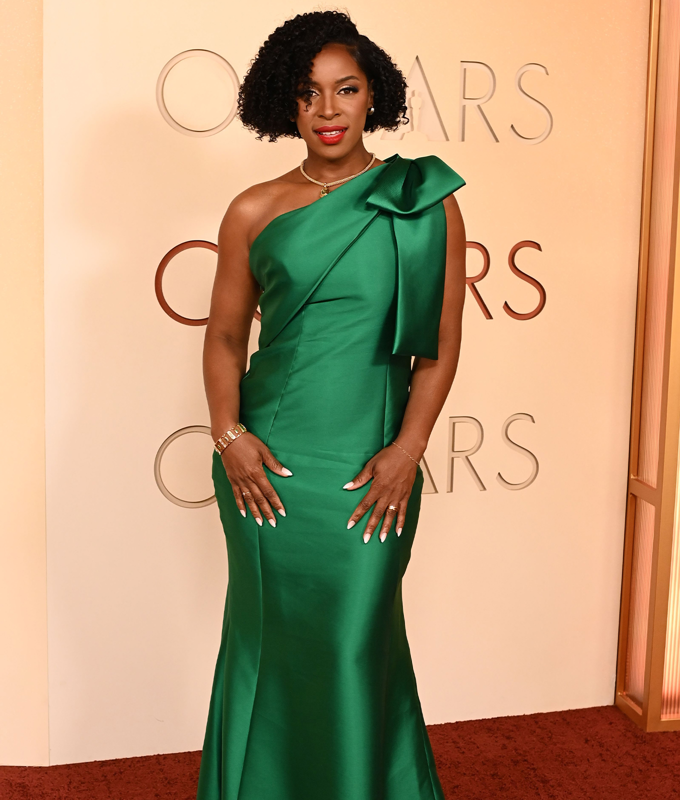 green on oscars red carpet: Janine Rubenstein
