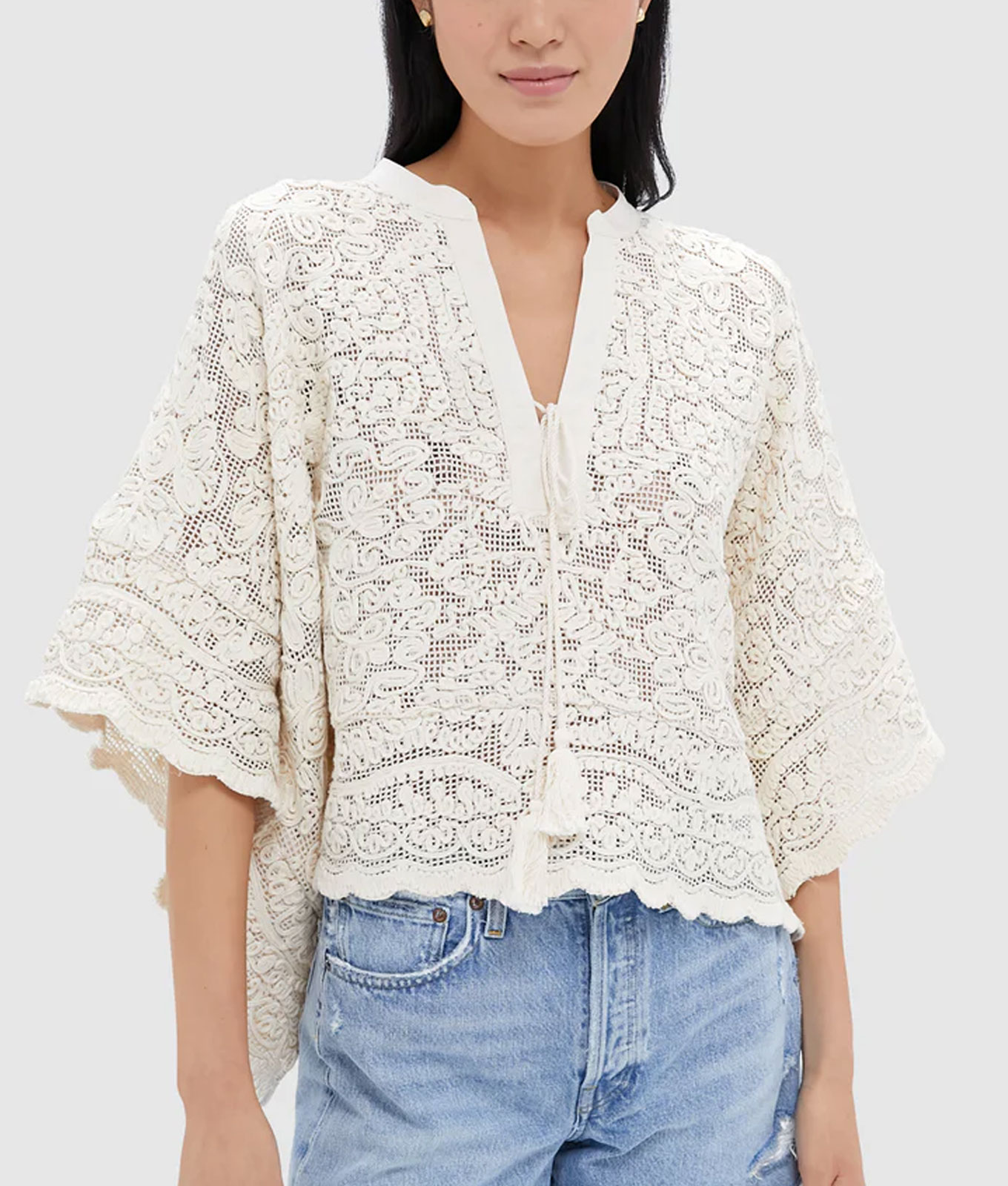 lace poncho top