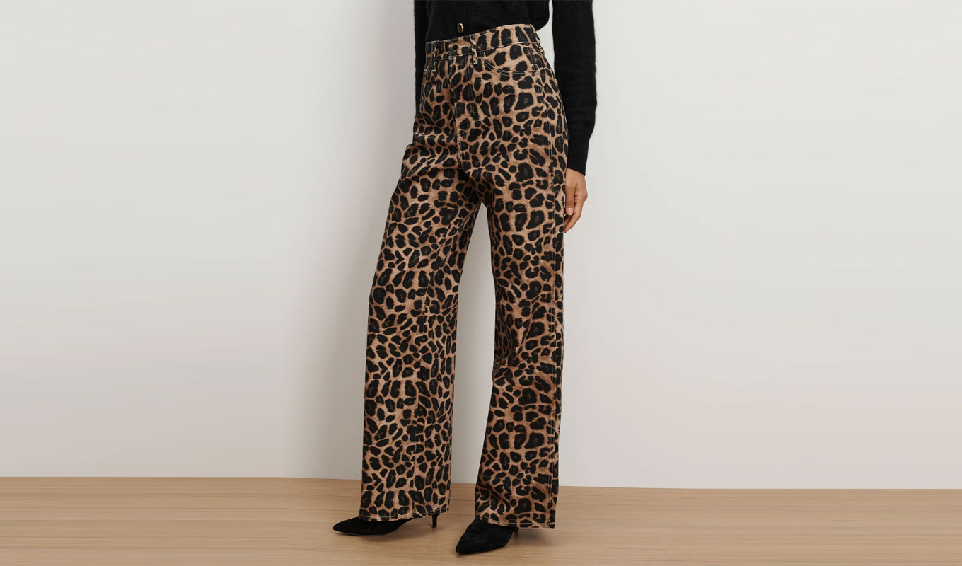 leopard jeans