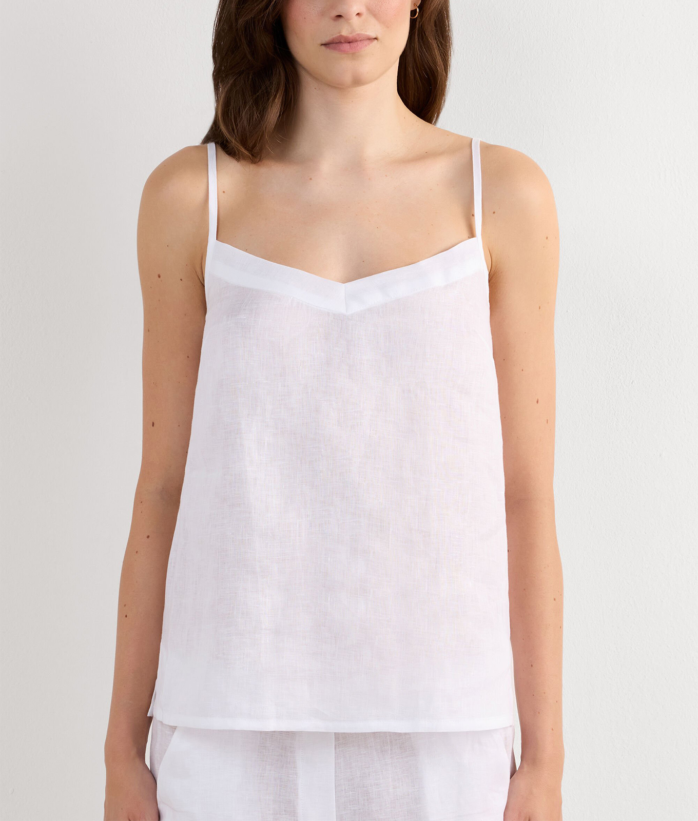 margot robbie sheer tank chanel paris fashion week intimissimi linen top