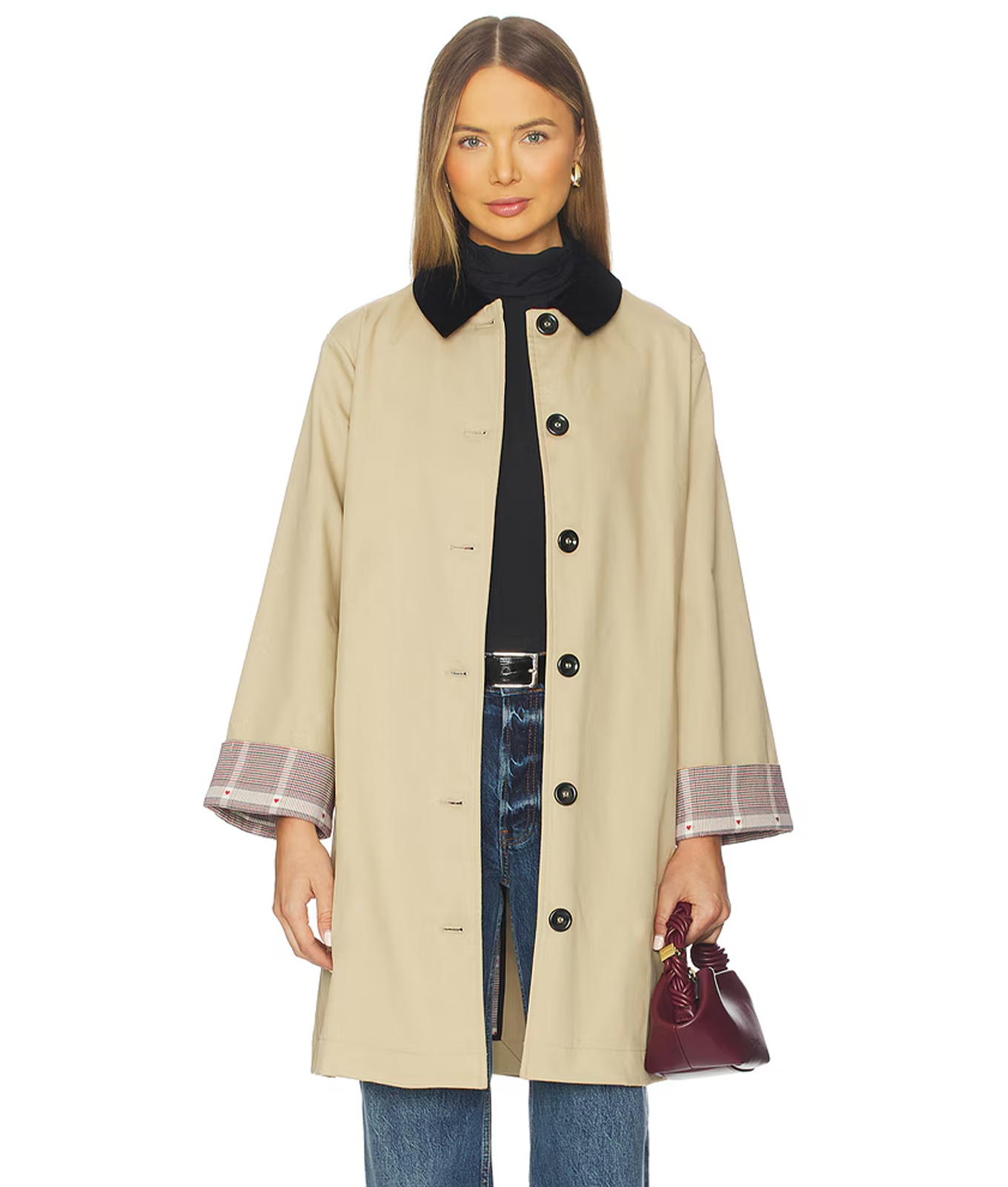 The Maude Club Abigail Trench Coat.