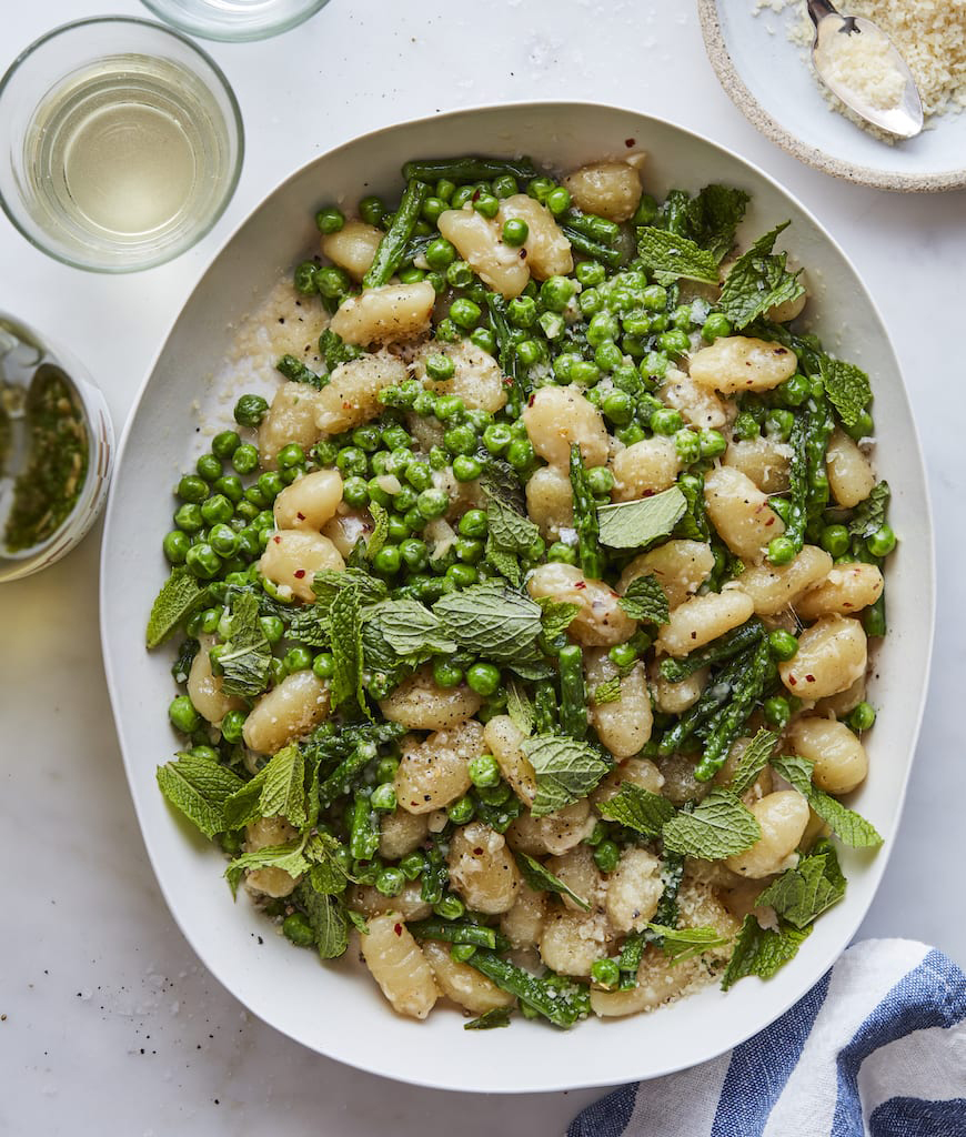 gnocchi with peas and mint