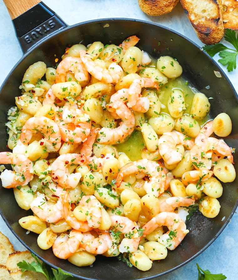 shrimp scampi gnocchi