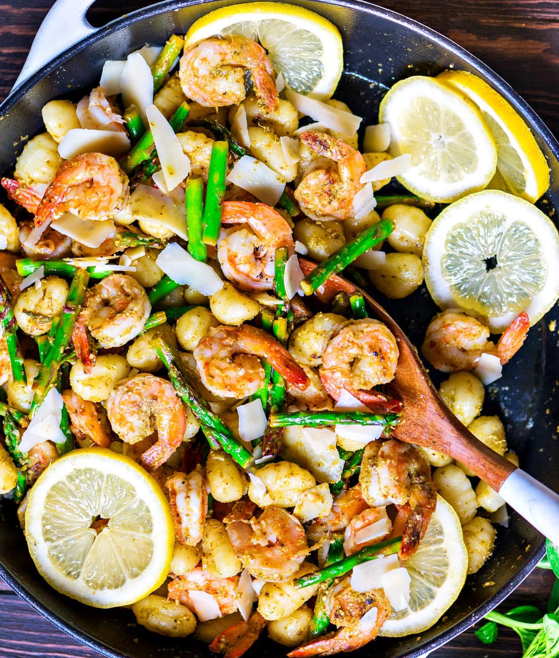 spring gnocchi recipe featuring shrimp