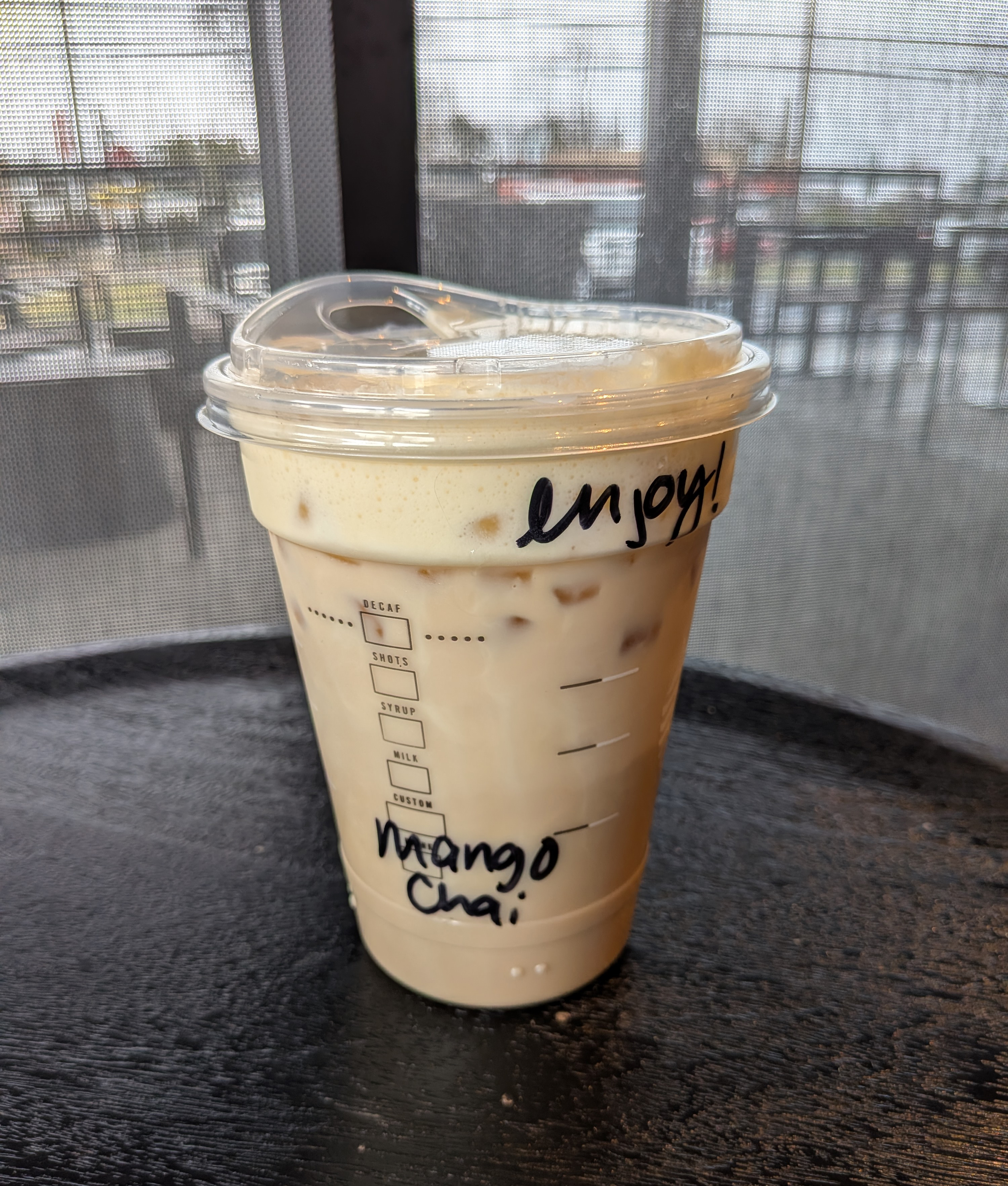 mango cream chai at starbucks