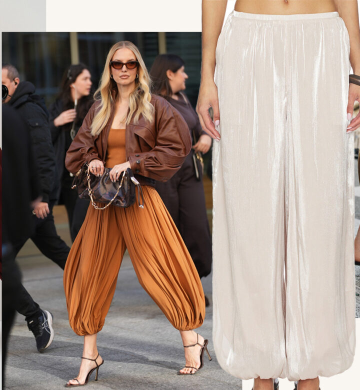 '90s Balloon Pant Trend for Spring/Summer 2026 Collage