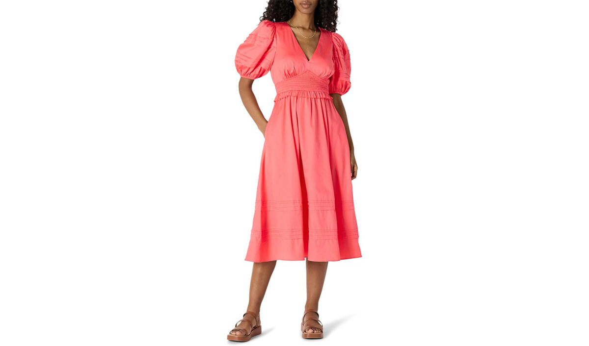 best amazon dresses Amazon Essentials Cotton Sateen Midi Dress 1200x706