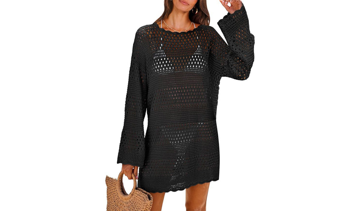 best amazon dresses: Anrabess Crocheted Cover-Up
