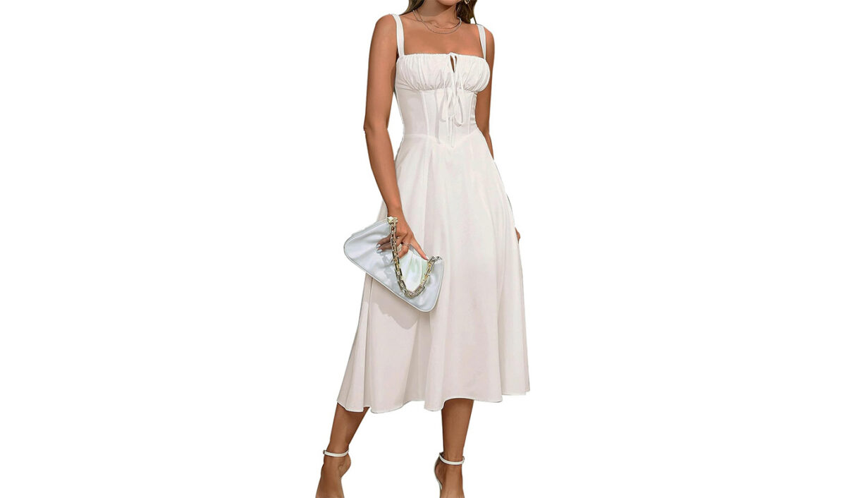 best amazon dresses: GLNEGE corset dress