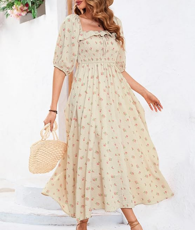 best amazon dresses floral puff sleeve 680x800