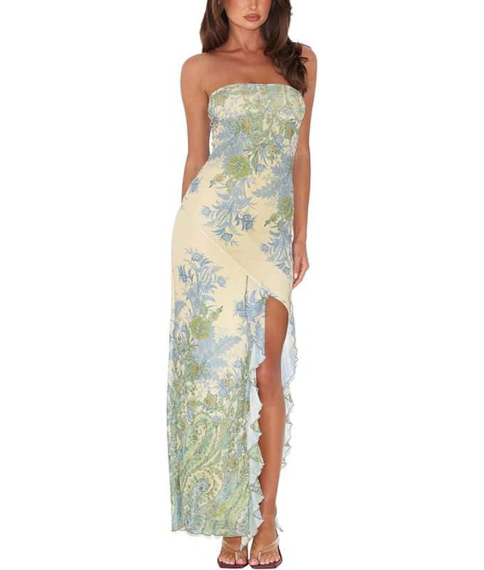 best amazon dresses strapless floral dress 680x800