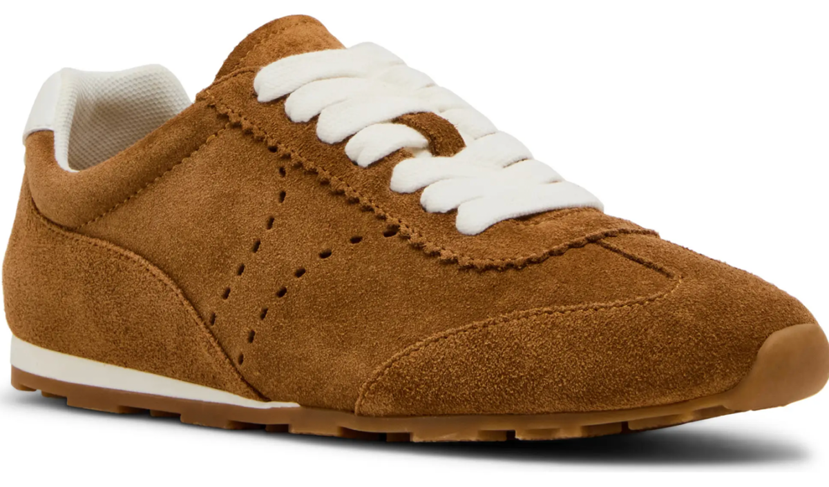 brown suede sneaker