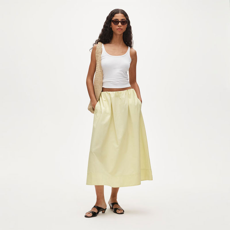 cobalt blue trend j.crew poplin skirt