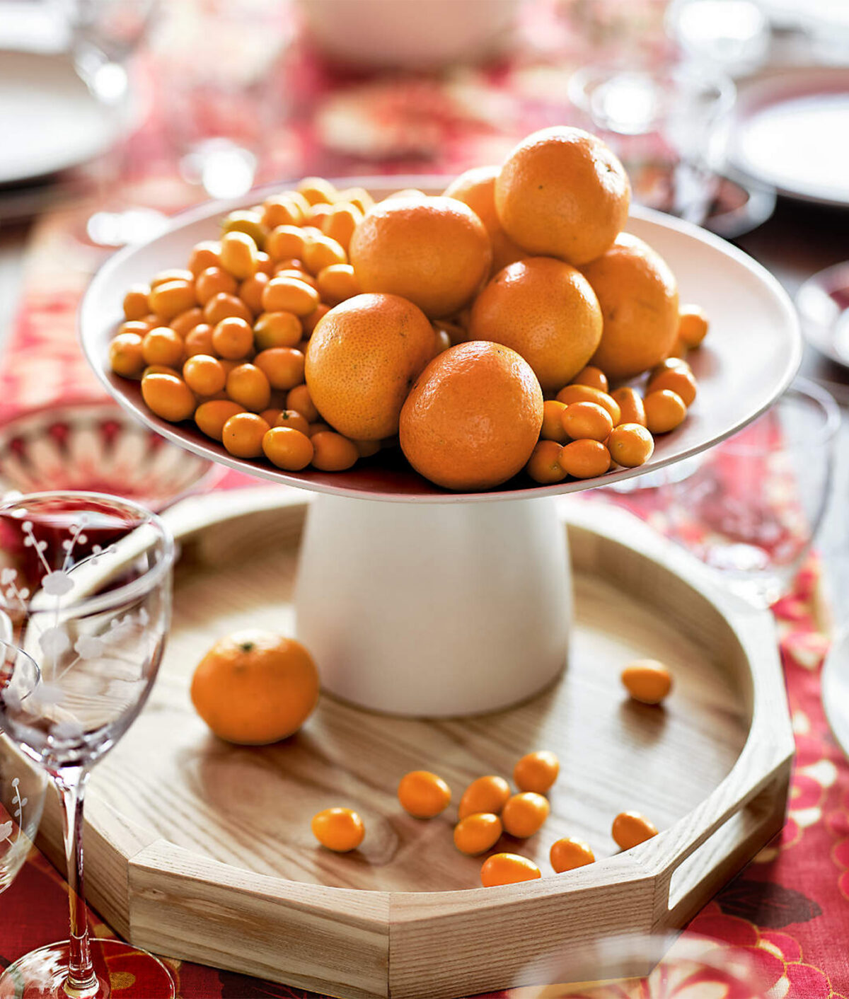 ina garten cake stand hack: crate&barrel stoneware pedestal