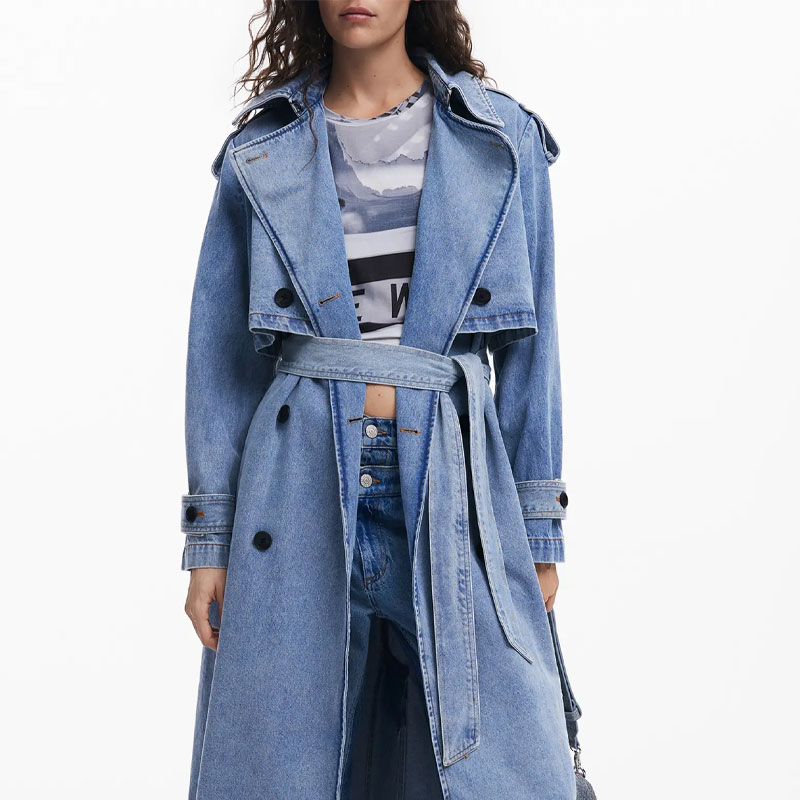 jean jacket outfits desigual denim trench coat