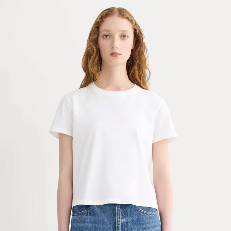 jean jacket outfits everlane boxy tee