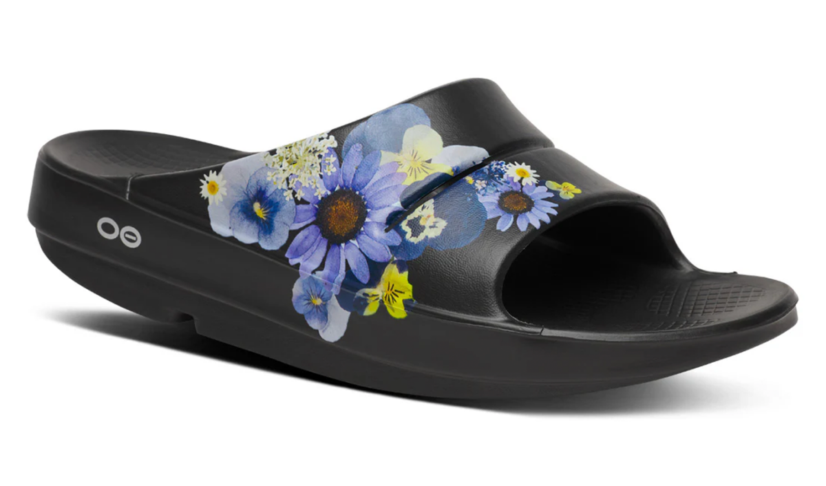 oofos flower slides 1200x706
