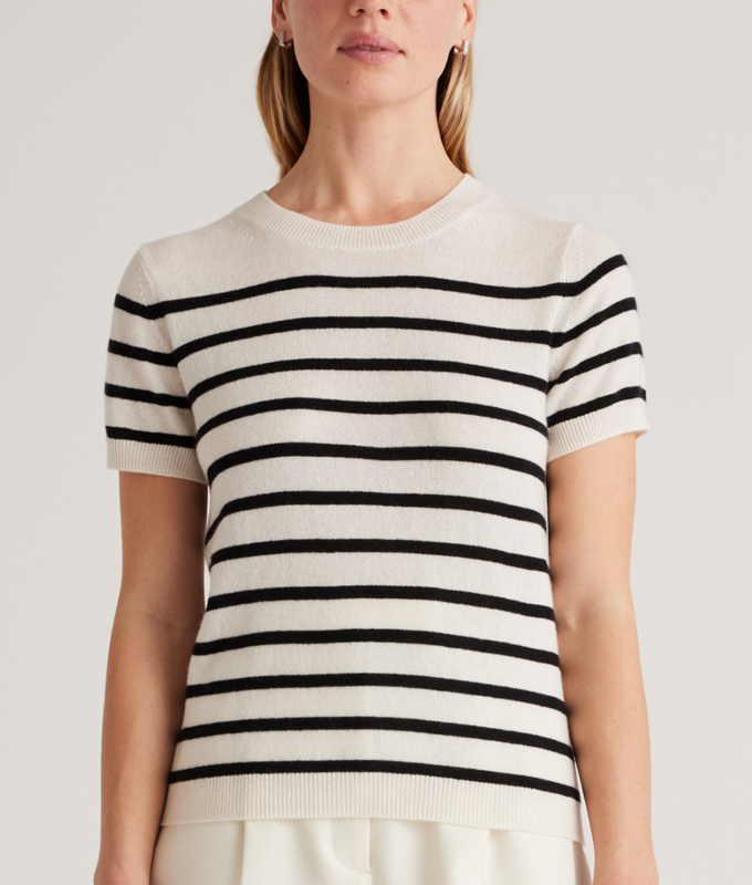 Kate Middleton Breton Stripes: Quince striped cashmere tee